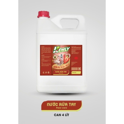 Nước rửa tay Kemly can 4 lit